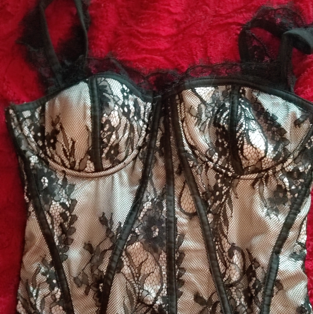 Lace corset bodysuit